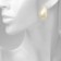 Earrings plastic "drop" smooth max, white color