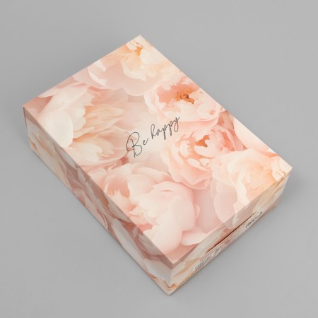 Gift folding box, packaging, “delicate peonies”, 16 x 23 x 7.5 cm-2