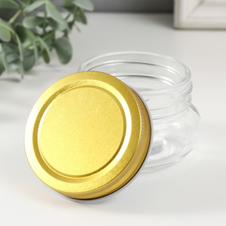 Bank for suppositories glass with a lid "Mini" transparent 100 ml 7x7x5 cm-1