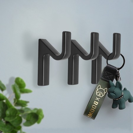 Furniture hook Cappio anemone, one -rod, black-5