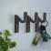 Furniture hook Cappio anemone, one -rod, black