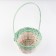 Wicker basket 19x9/34 cm, green, bamboo
