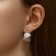 Earrings Metal "Geometry" volume, color silver