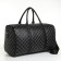 Road bag with a zipper, a suitcase holder, a long belt, black color