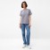Women's T -shirt Minaku: Basic line color gray, size 44