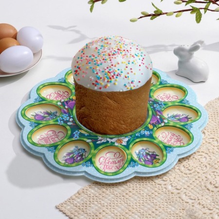 Easter stand for 12 eggs and kulich "Rabbit", 30 x 30 cm.-2
