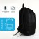 Youth backpack on a zipper, 4 pockets, black/blue color