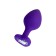 Anal plug Diamond Heart, silicone, purple color, 8 cm, d = 3 cm
