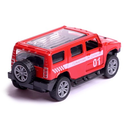 Metal machine "Fire Service", 1:48, inertia, doors open, red color-2