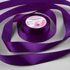 Satin tape, 25 mm × 23 ± 1 m, dark violet color