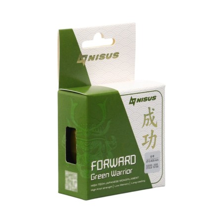 Nisus Forward Warrior fishing line, diameter 0.405 mm, test 12.3 kg, 100 m, green-2