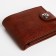 Male purse on a magnet, department for bills, for maps, for coins, brown color