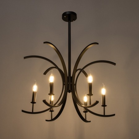 Lamp "Arles" 6he14 40W Black 66x66-42-142 cm-2