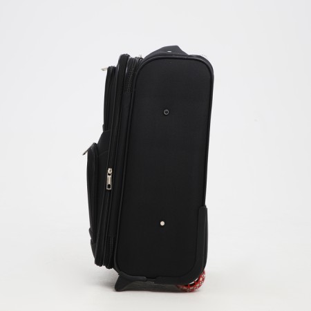 Small suitcase 20 ”, lightning department, code castle, 3 wheels, 2 outer pockets, black color-2