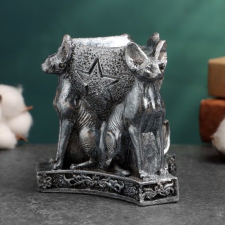 Sphinxes Silver Silver, 10x10x9.5cm-1