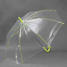 Umbrella - a semiautomatic “neon” cane, 8 knitting needles, r = 47 cm, mixing color/transparent