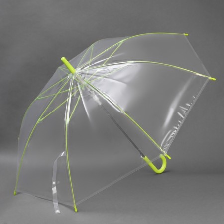 Umbrella - a semiautomatic “neon” cane, 8 knitting needles, r = 47 cm, mixing color/transparent