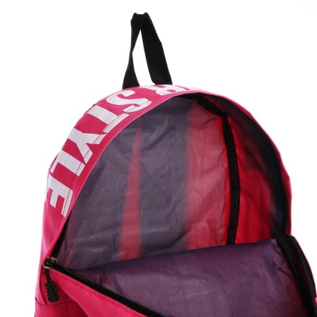 Lightning backpack, external pocket, 2 side pockets, raspberry color-5