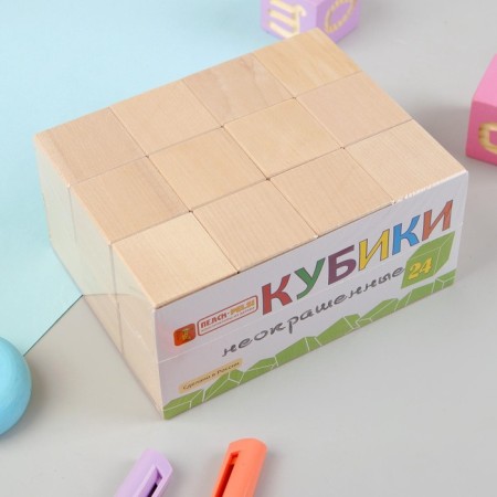 A set of cubes "Unf painted", 24 pcs.-1