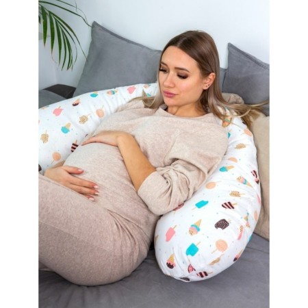 Pregnant Amarobaby pillow "Gray Star", size 25x170 cm-8