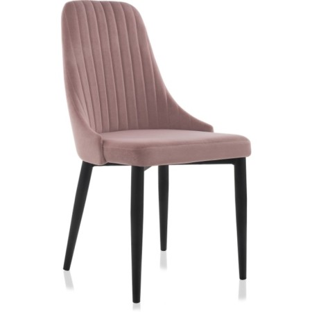 CHIL STILL A Metal Kora Metal/Velur, Black/Pink 47x57x89 cm