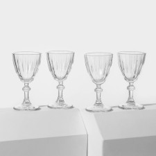 Set of glass glasses Diamond, 49 ml, 4 pcs