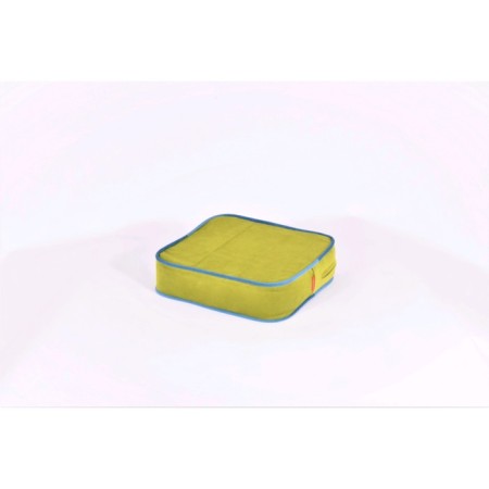Mobile pillow-bundle, size 40 × 40 cm, green/blue, velor
