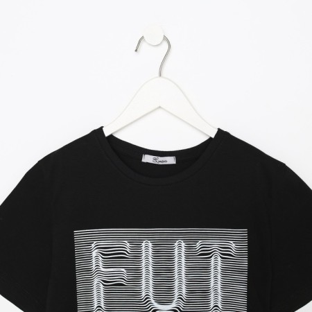 T-shirt for a boy, black color, height 140-146 cm-3