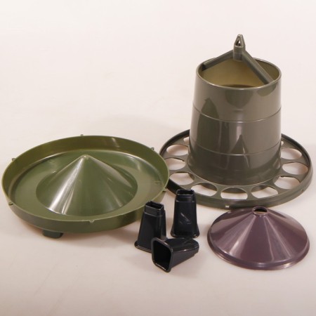 Bunker feeder for poultry for 2 kg, on legs, mix, eco recycled-1