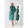 Midi silk dress with skirt-trap, size 42