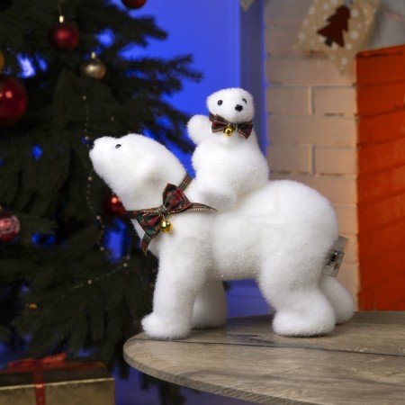 LED figure "Bear and Bear" 27 × 26 × 12 cm, phlock, AAX2 batteries (not in the kit), glow warm white-2