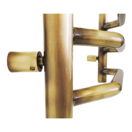 Domoterm electric heated towel rail "Laura", 500 x 500 mm, 5 crossbars, left, bronze-3