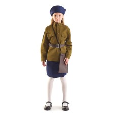 Костюм военного "Лётчица", 8-10 лет, рост 140-152 см