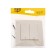 Tot Elegant switch, 10 a, 2 cl., With backlight, hidden, beige