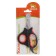 Middle scissors medium with an emphasis for a finger, 12 x 4.5 x 1.4 cm, economy, mix of flowers