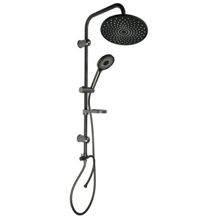 The shower system Zein Z1013, tropical and hand -watering can 5 modes, 2 hoses, soap dish, graphite