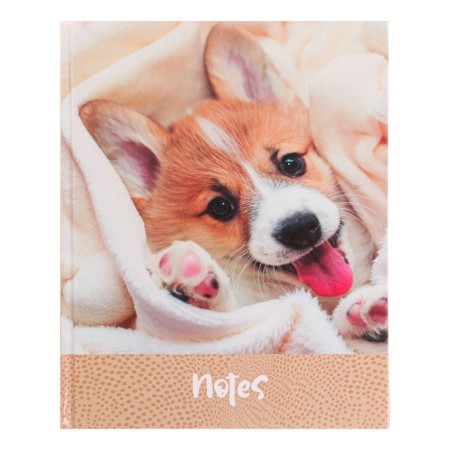 Note book A5 "Fluffy friend", 80 sheets, in a cage, a solid cover, glossy lamination