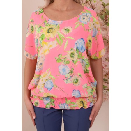 Female blouse, size 44, pink color-11