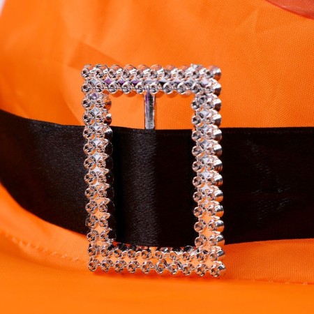 Carnival hat "Nightmare" orange, with a garland-8