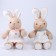 Soft toy "Little Friend", bunny in a dress, color mix