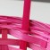 Wicker basket, 20 x 11/35 cm, pink, bamboo