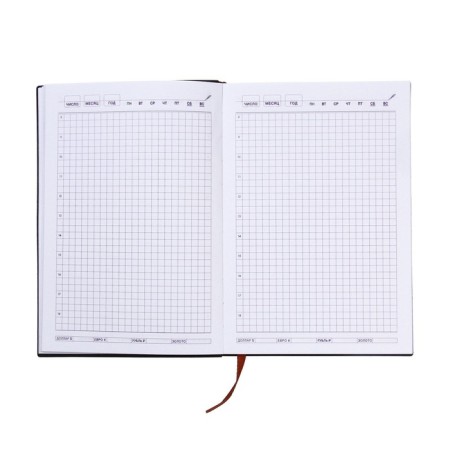 The diary is low, PVC cover, A5 format, 140 l, cell, with a pen, classic, mix-7