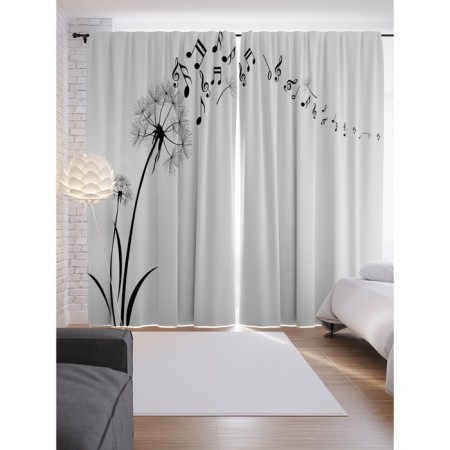 Photostes "Musical Dandelion", Saten, size 145x265 cm, 2 pcs