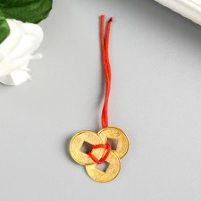 Suspension 3 coins gold d = 1.5 cm
