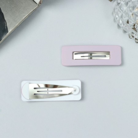 Invisibility for hair "Adeli" (set 2 pcs) matte straight, 5 cm, lilac-2