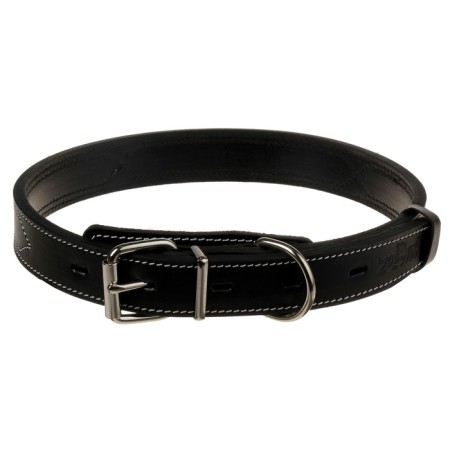 Collar zoonik "premium-classic" leather double, 61-75 x 3 cm, black