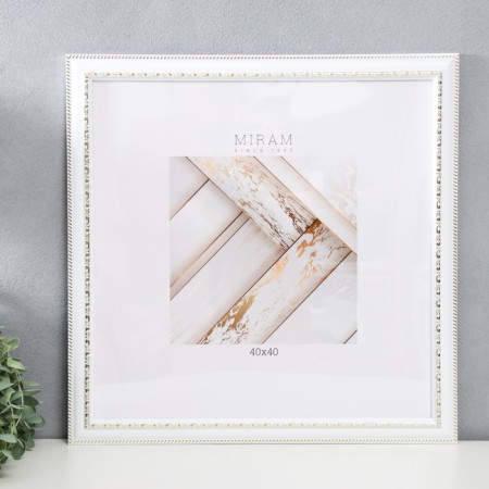 Photo frame plastic "Mira" 40x40 cm white (plastic screen)