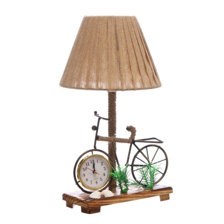 Table lamp with a clock "Bicycle" E14 15W 19x18x35 cm-11