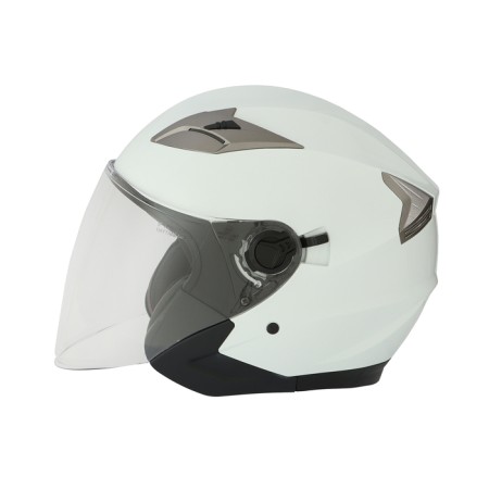 The helmet open with two visors, size M (57-58), model-BLD-708E, white glossy-6