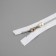 Metal zipper, No. 5, non -proceeding, automatic lock, 20 cm, white/nickel color